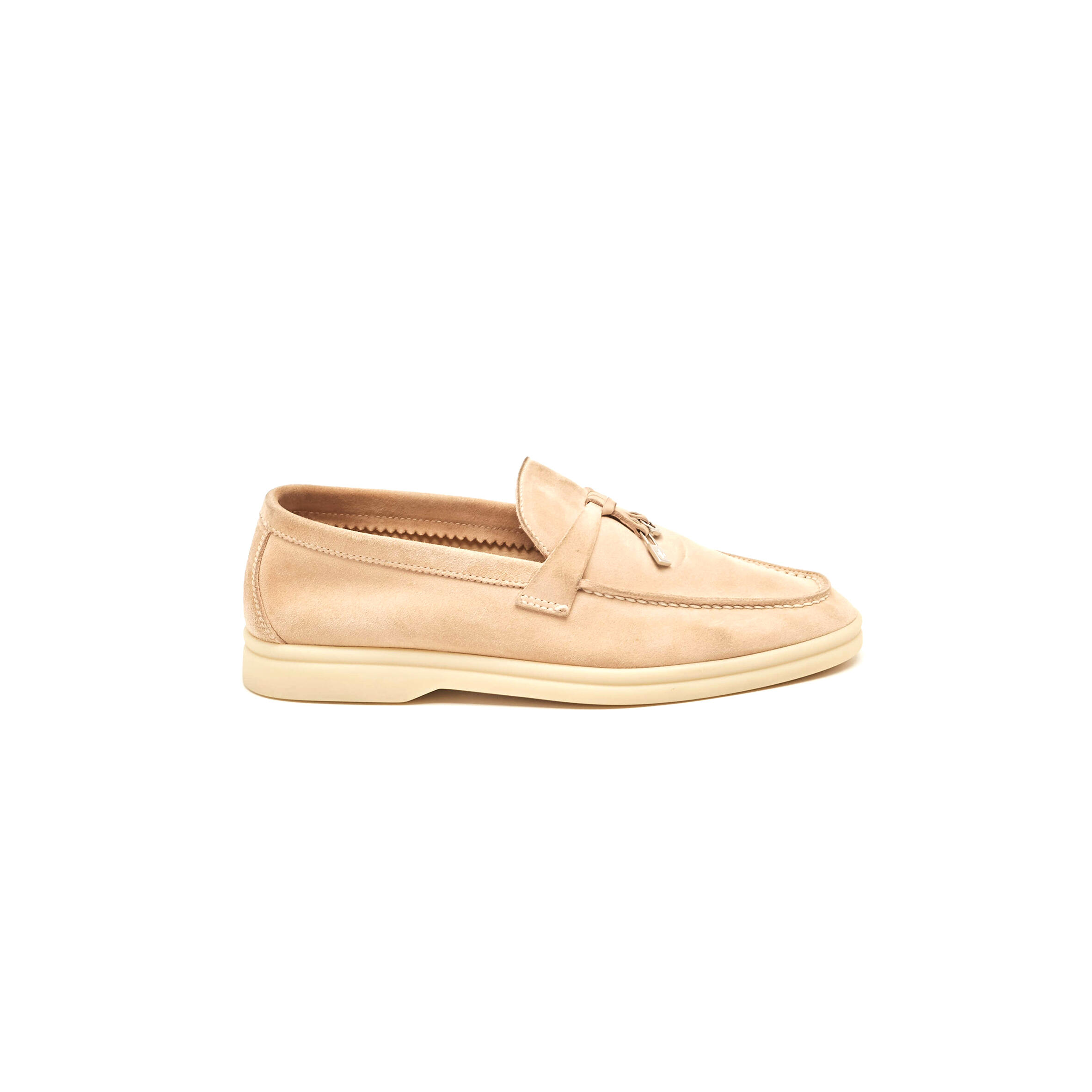 LORO PIANA BEIGE SUEDE SUMMER CHARMS WALK LOAFERS FAE5444D0EE